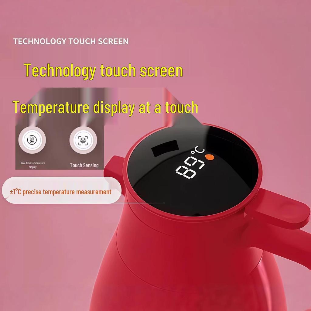Large Capacity 2L Insulated Water Bottle with Digital Display - Portable and Ideal for Hot or Cold Beverages.