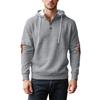 Men Jacquard Hoodie Long Sleeve Pullover Sweatshirt Loose Fit Hooded Casual Sweatshirt for Sportswear Street Gym