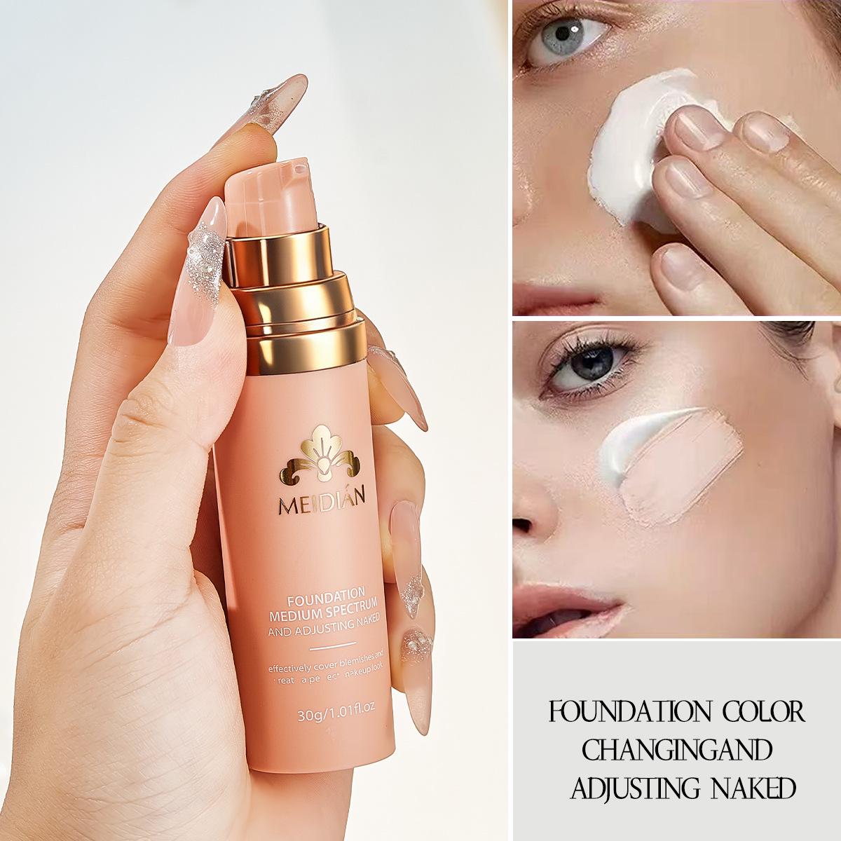 Charm Point 4-in-1 Color-Changing Foundation & Concealer: Lightweight, Moisturizing, Temperature-Adaptive, Long-Lasting. 30g