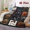 Poodle Portrait Gallery 2D Flat Pattern Flannel Blanket, High quality All Seasons, Home Decor, Warmth and Comfort, Perfect for Christmas Gifts.