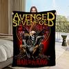 Blanket Flannel Warm Comfort Soft Avenged Sevenfold Plush Rock for Sofa Band Living Room Office Bedroom Travel