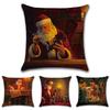 Elegant Santa Claus Christmas Linen Pillow Case Cushion Cover For Cozy Home Decor