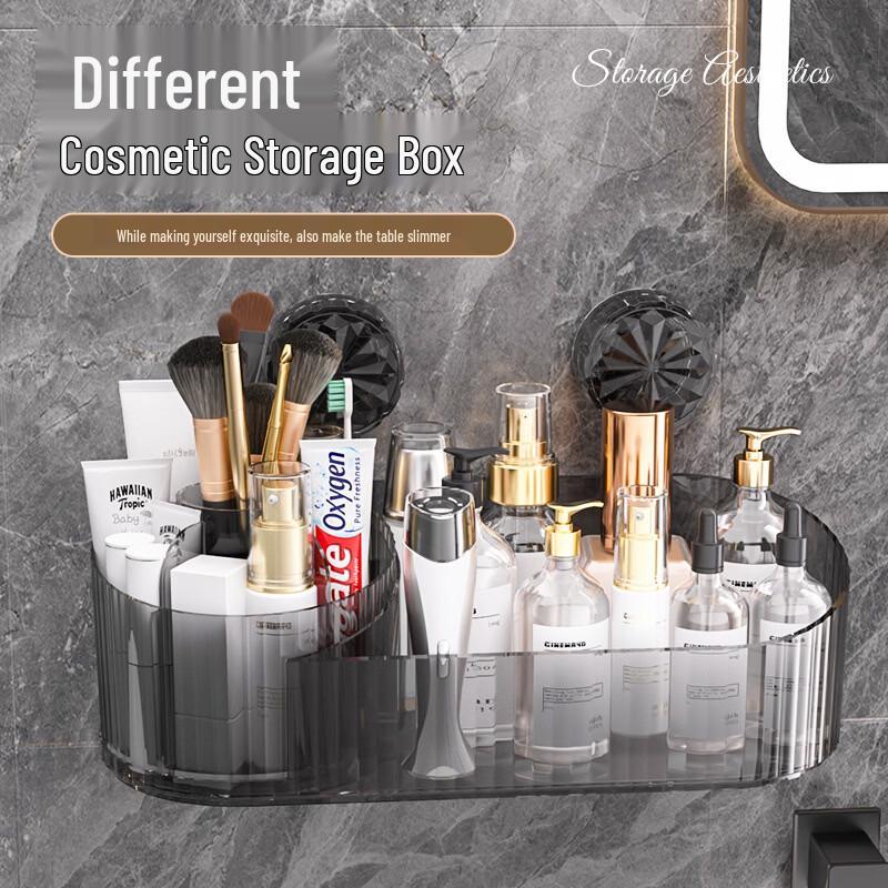 LISM Rotatable Bathroom Suction Cup Storage Rack