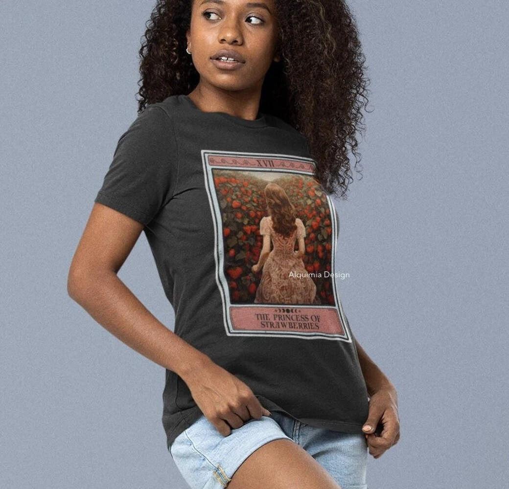 The Princess of Strawberries Tarot Card Shirt, Strawberry 4XL