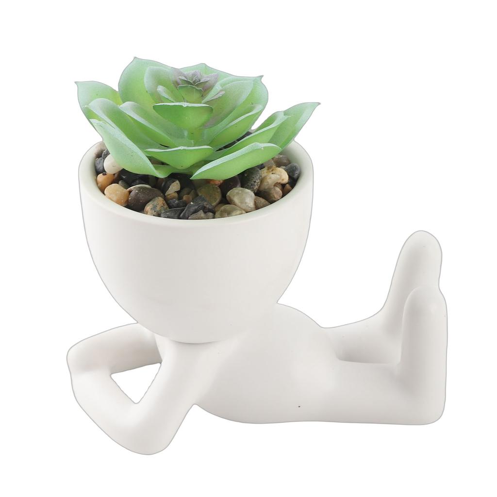 Niedliche Figur Blumentopf Modern Dekorativer Keramik Sukkulenten Pflanztopf für Heim Gartendekor