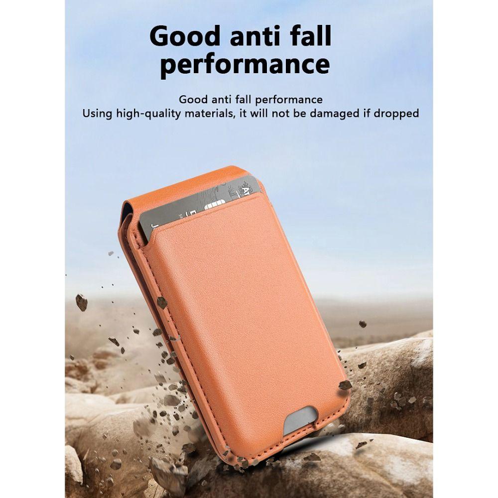 Foldable Wallet for Magsafe Safety Anti-theft Phone Card Holder Strong Adsorption PU Leather for iPhone 16/15/14/13/12 Series