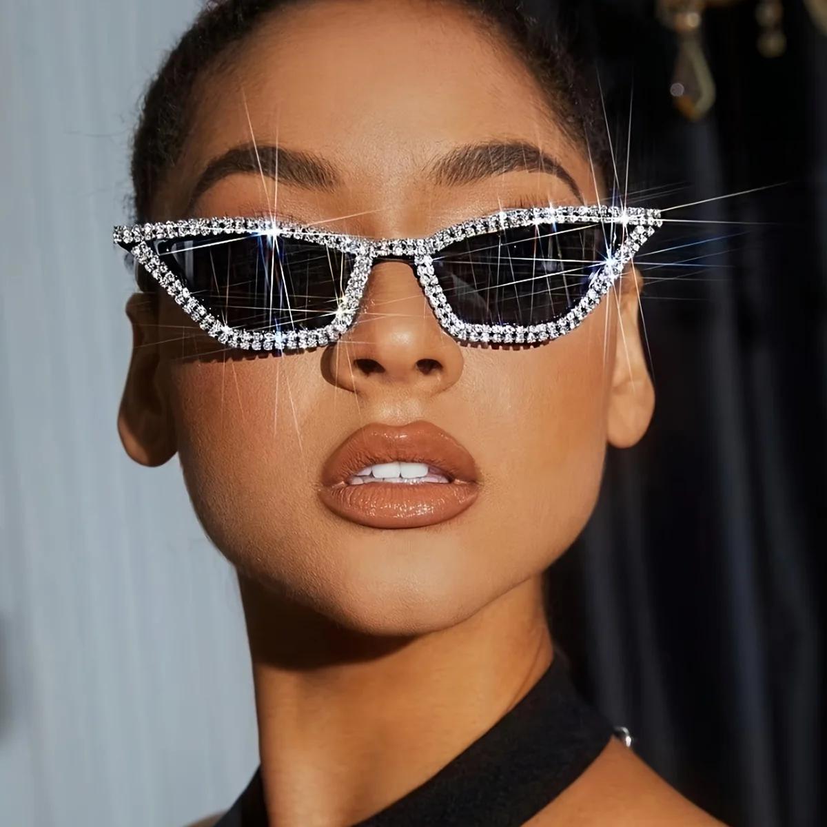 Attractive Glasses Women's 1Pc Rhinestone Sunglasses Party Glasses Cat Eye Sunglasses Cat Eye Glasses Eyewear For Men Bar Sunglasses