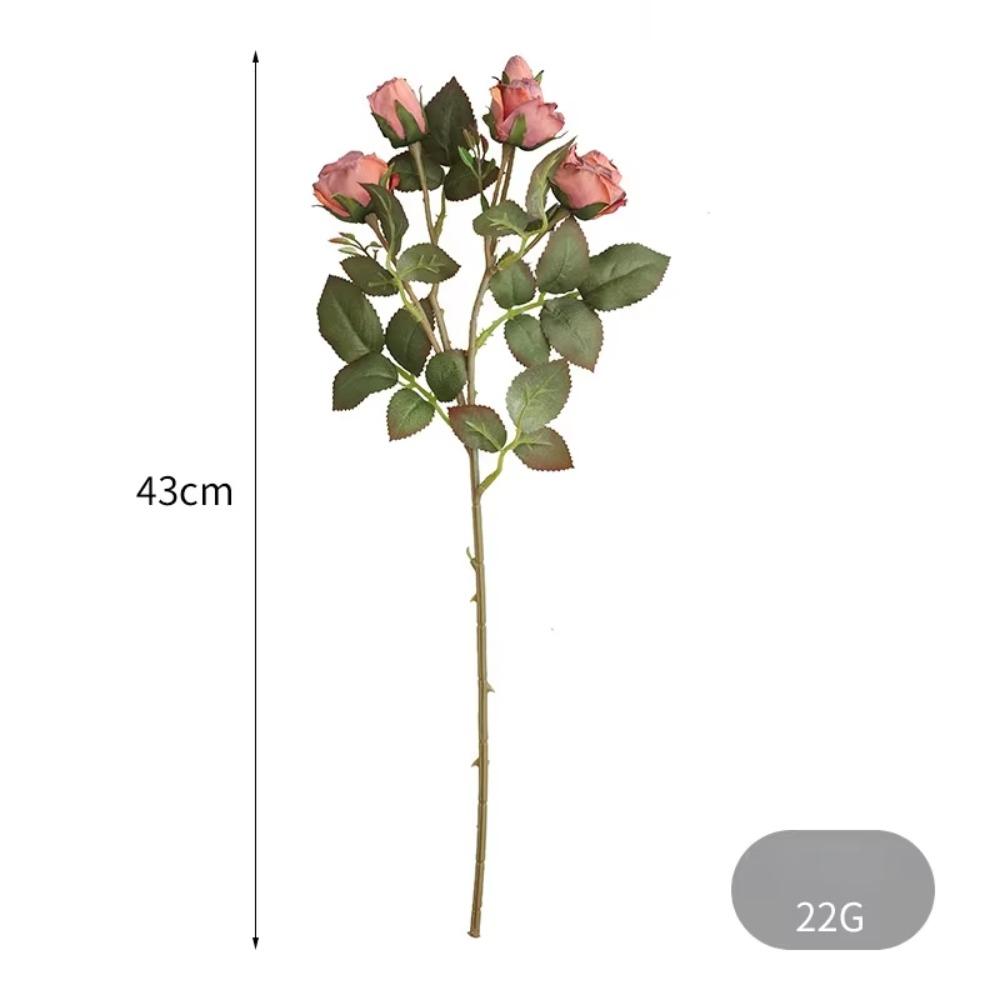 European-Style Artificial Flowers Silk Large Size Artificial Rose Branch Wedding Floral Arrangement DIY Floral Arrangement