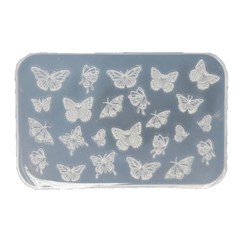 3D Nail Art Mold with Variety of Patterns Template Carving Sticker Stencil Tools Moulds for Nail Enthusiasts and Salons