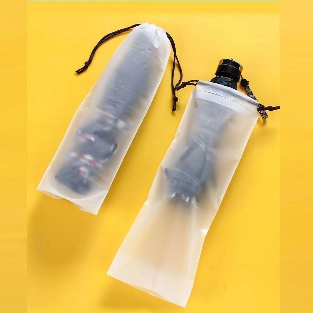 Frosted Semi-Transparent Drawstring Umbrella Storage Bag - Moisture-Proof and Dust-Resistant