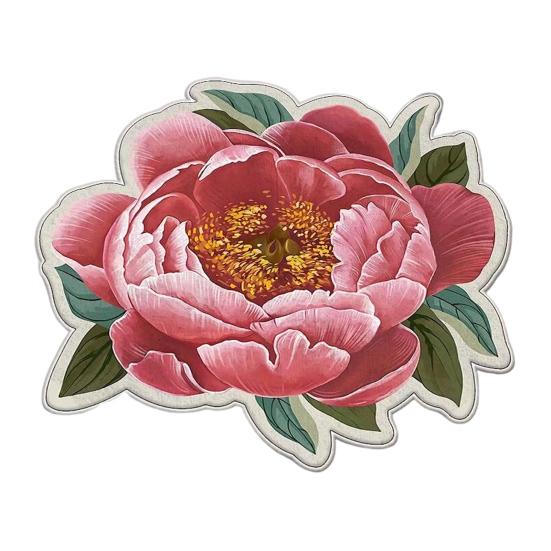 

Коврик для пола Двустороннее нескользящее основание Мягкий флок Имитация кашемира Коврик для двери Дизайн 3D Подсолнух Кухонный абсорбирующий коврик 60cm E