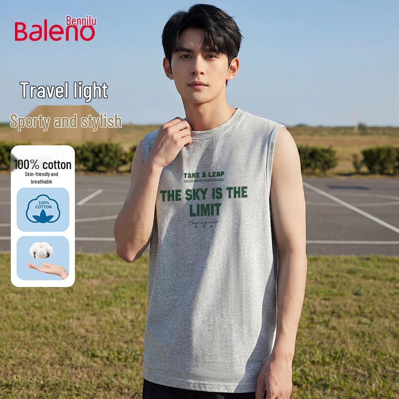 Baleno Men s Sleeveless Letter Print T-Shirt M