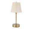 Table Lamp with Fabric Lampshade Modern Minimalist Rechargeable Touch Control RGB Bedside Lamp for Bedroom