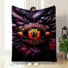 Manchester United Logo Themed Flannel Blanket for Bedroom, Living Room, Sofa, and Nap