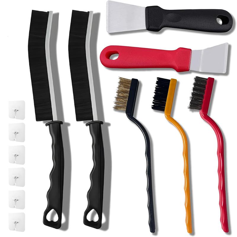 8/11/13Pcs Household Gap Cleaning Brush Set Crevice Tool Hard Bristle for Stiff Angled Corner Cleaning Supplies Kitchen Bathroom