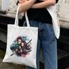 Demon Slayer Japan Anime Kimetsu No Yaiba Kamado Tanjirou Kabelky Taška cez rameno Nákupná kabelka Vysokokapacitná dámska plátená taška