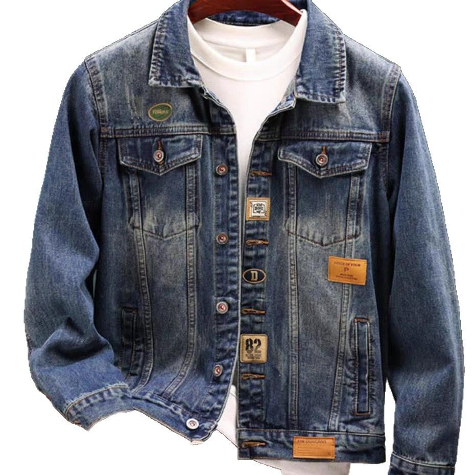 Men's Trendy High-End Denim Jacket 2025: Spring/Autumn Casual, Washed, Versatile Outerwear 