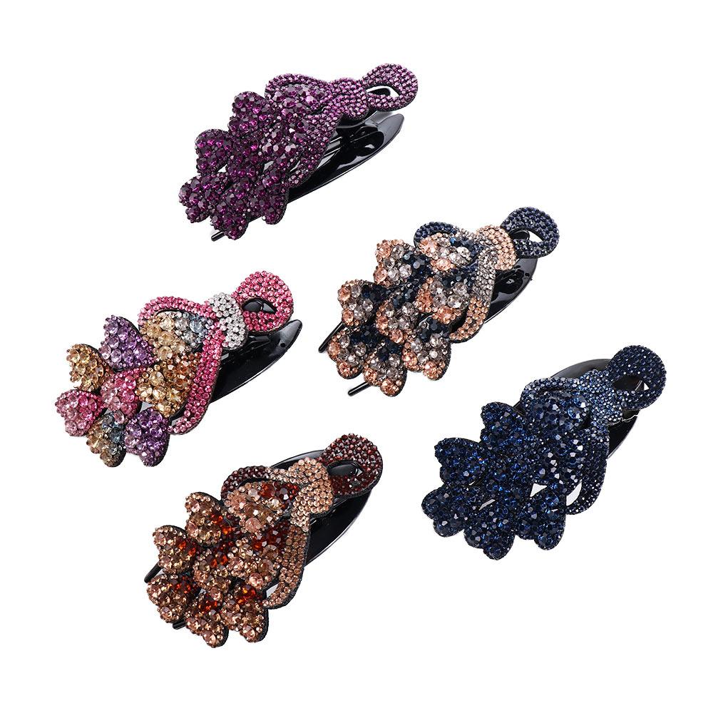 Temperament Lady Rhinestone Women Hair Claw Duckbill Clip Korean Style Hair Clip Hair Accessories