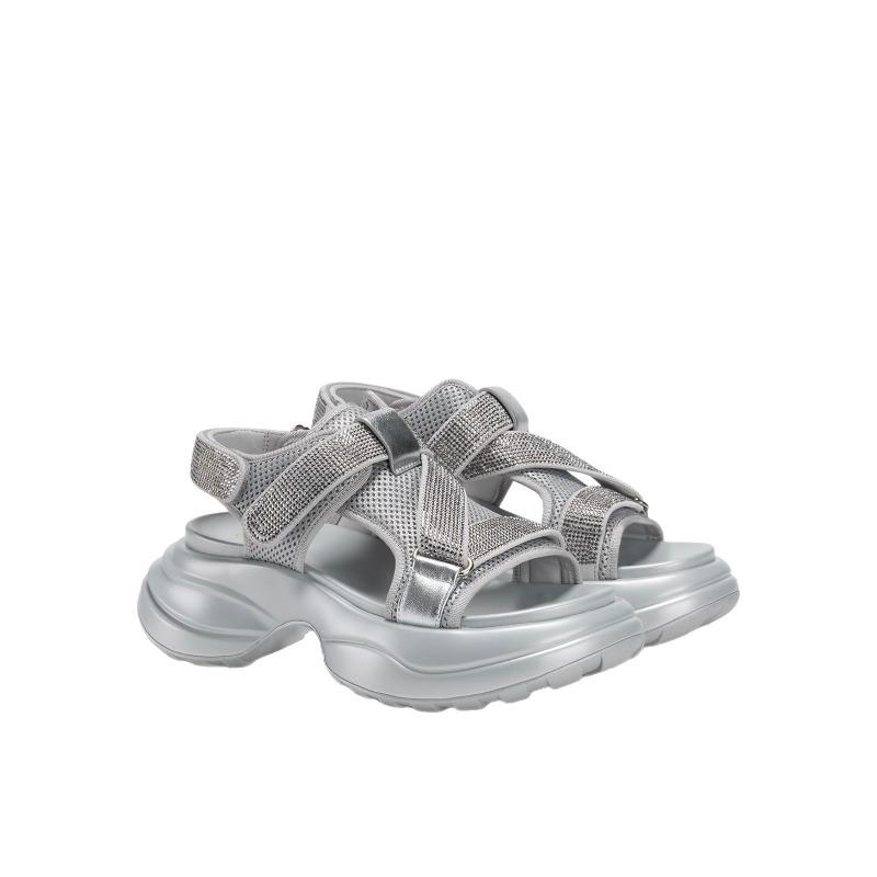 Haute couture 5 heightening fashion platform sandals women's summer new Velcro small casual sneakers