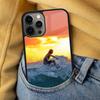 Surfboard Surfing Art Surf Girl Soft Phone Case for iPhone 17 Air 16e Pro Max 15 Pro 13 14 Plus 11 12 MagSafe Magnetic Coque