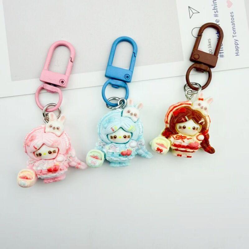 Kawaii Girl Keychain Pendant – Cute Ornament for Student Backpacks & Bags, Ideal Best Friend Gift
