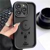 Moon Pendant Lamp & Black Grooved Phone Case for iPhone 14-17 Pro Max