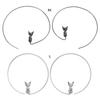 Korean Style Cats Pendant Round Circle Big Hoop Earrings for Women Statement Fashion Wedding Jewelry Mujer Brincos