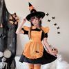 Halloween Adult Costume Pumpkin Dress Lolita Girl Dress Japanese Maid Dress cos Show Dress Maid Dress