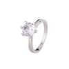 Ring Six-Claw Carat Women'S Simulation Diamond Ring A Luxury Jewelry
