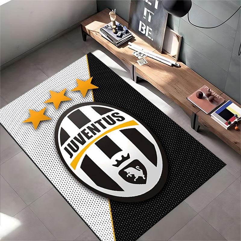 Juventus Logo Teppich Design geeignet als rutschfeste Matte für das Wohnzimmer oder Schlafzimmer Sofa
