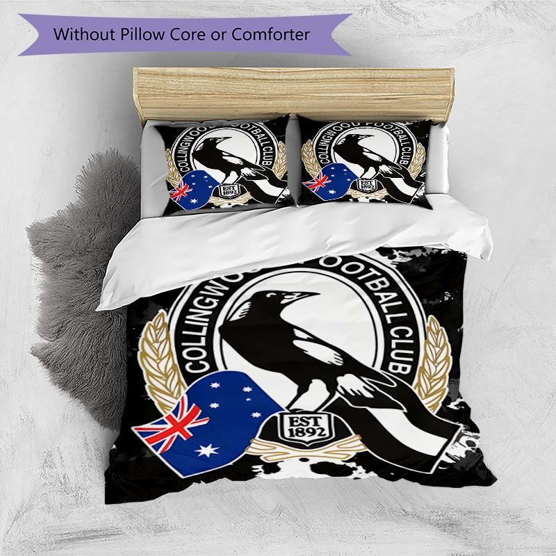 3pcs Football Team (29) Design Cover Set - HD Printed Bedding with 1 Cover and 2 Pillowcases - Perfect for Home and Dorm Decor