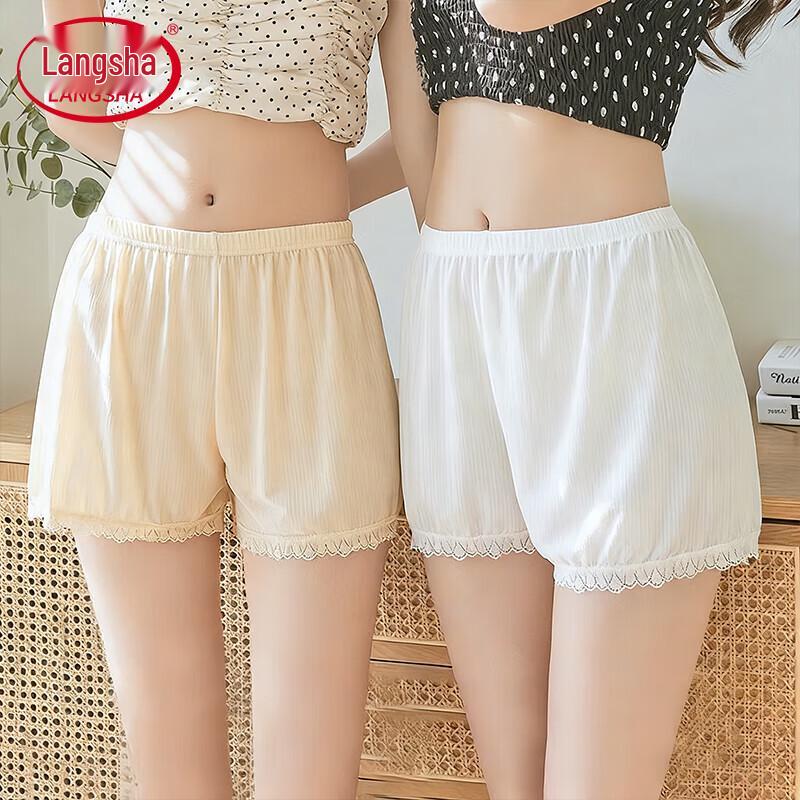 

Женские защитные шорты Lonsa из ледяного шелка и кружева, 2 шт. Plus Size (125-150 jin)