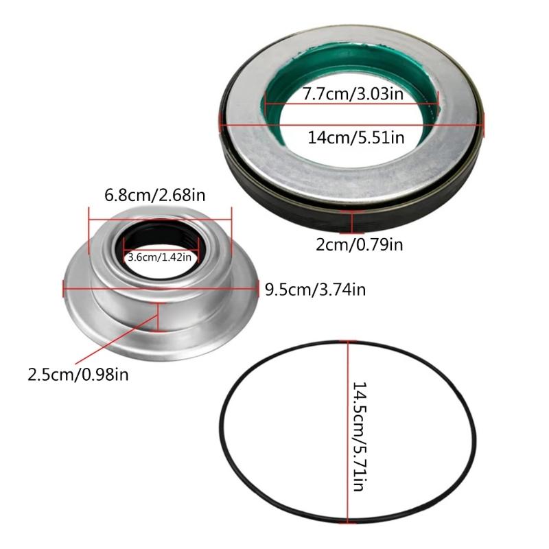 Industrial Axles Vaccum Knuckle Seal Kit with Hub O-Rings & Dust Seal Set Front Axles Vacuum Seal Set for Dana 2005-2014