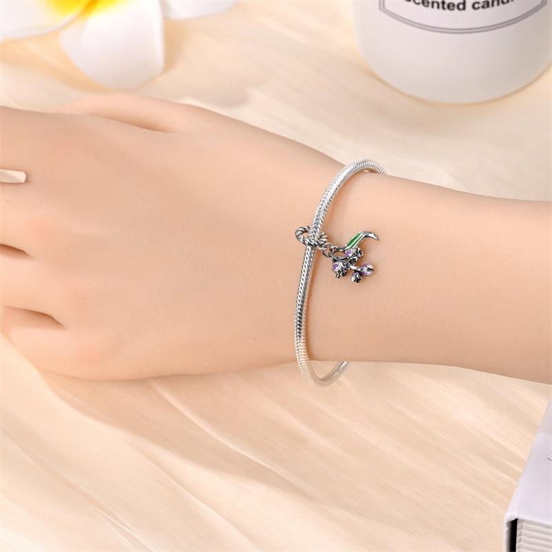 LocalStock Diy Coque Charm Lily of the Valley Purse Designer Diy Bead and Custom Logo Charm for Bracelet Necklace Jewelry Making