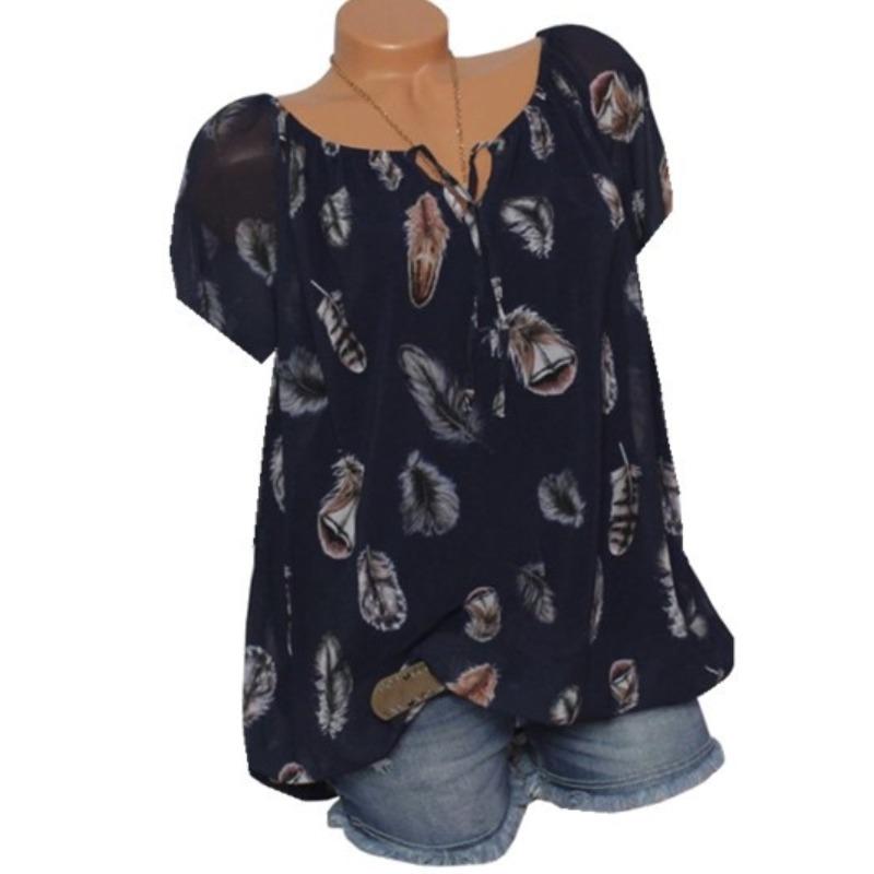 BITCED Women's Fashion Casual Short Sleeve V Neck Blouses & Shirts