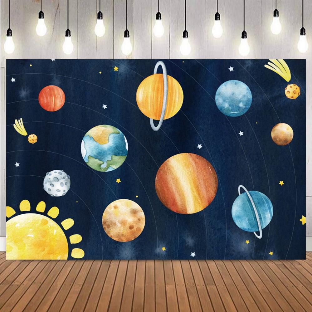 Universe Planet Series Backdrop Colorful Fantasy Space Scenery Photography Background For Birthday Party Portrait Studio 1Props17