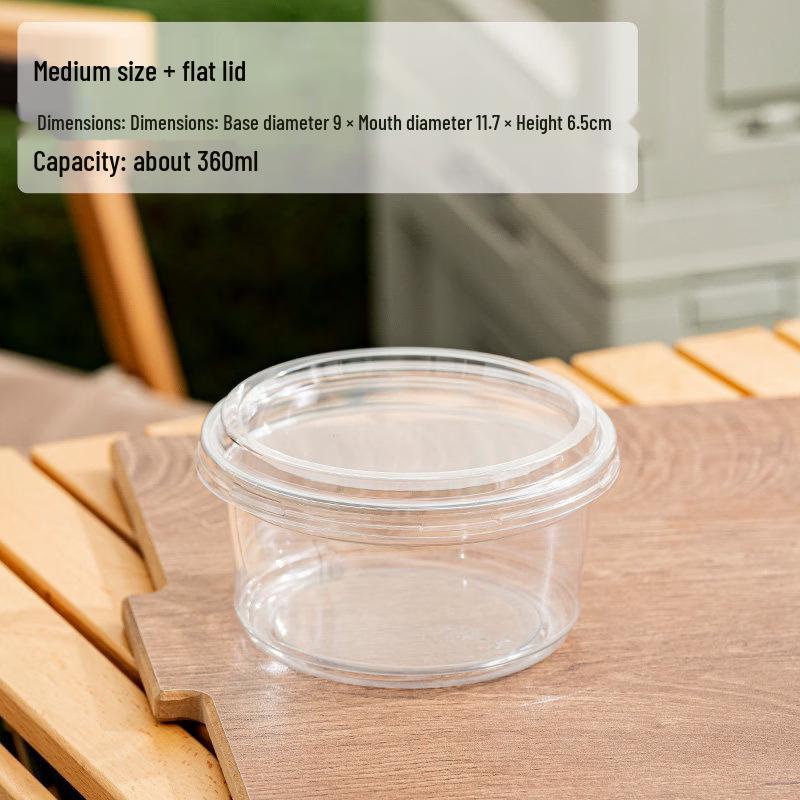 Disposable Dessert Bowls with Flat Lids