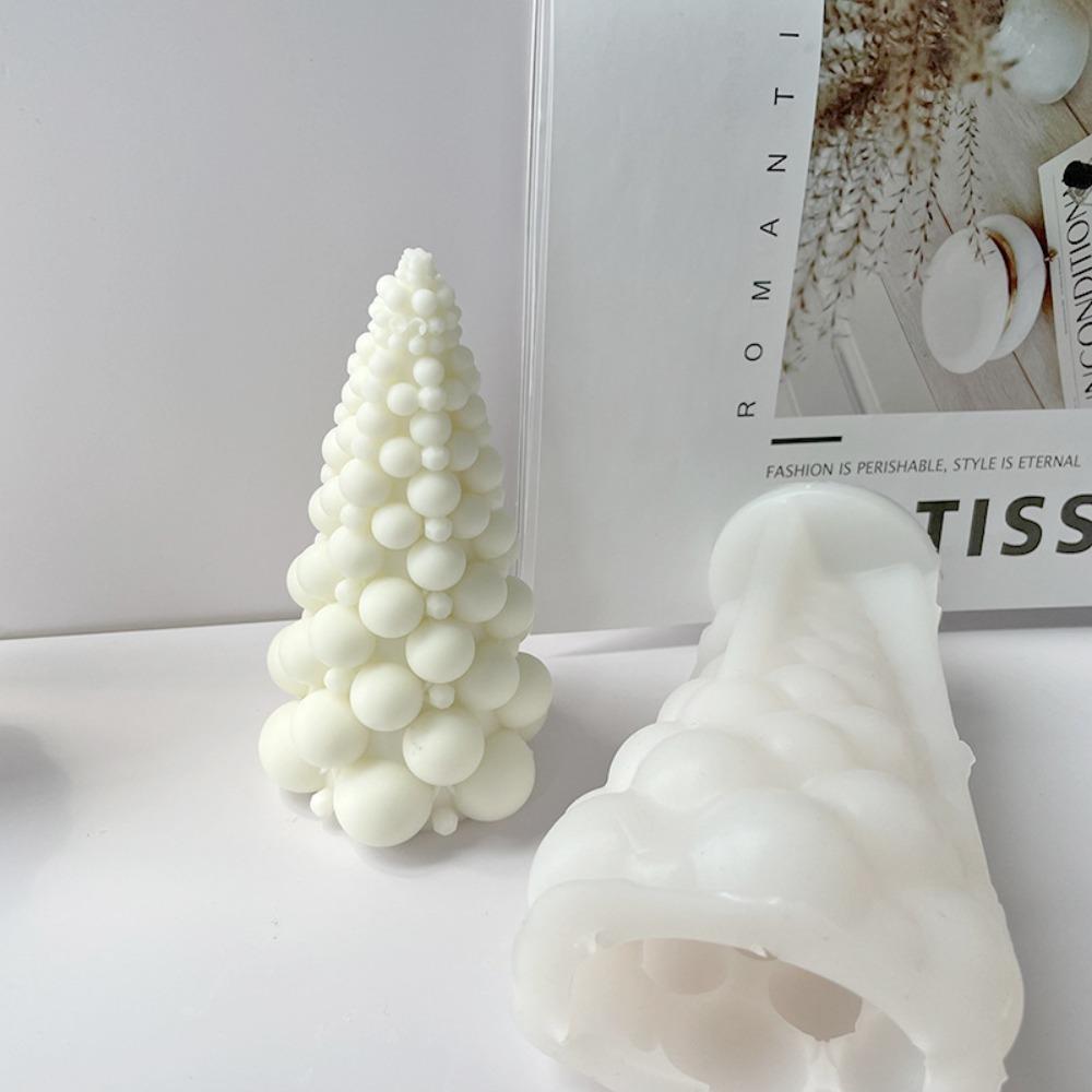 Conical Shaped Soap Mold Bubble Tip Christmas Tree Candle Mold Party Decoration   Scented