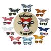 A33R-11PCS Easter Day Interchangeable Door Hanger Cow Farmhouse Door Hanging For Front Door Hanging Decoration With Lanyard