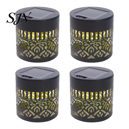 Ambient Solar Wall Sconce Light, 7 Color Changing Metal Fence Lamp with Backyard Lighting Projection, Outdoor Waterproof Garden Light for Yard