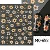 Nail Art Stickers Ins Micro-carving Three-dimensional Gradient Gilt Thanksgiving Maple Leaf Adhesive Nail Stickers