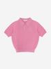 LORDLOAR Signature Collared Short Sleeve Knit Pink