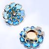 Women Double layer Flower Button Cover Clothing Decoration Accessories DIY Floral Pattern Wedding 38x17mm