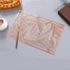 Leaf Hot Stamping Placemat PVC Cup Coffee Table Mats Kitchen Christmas Home Decor