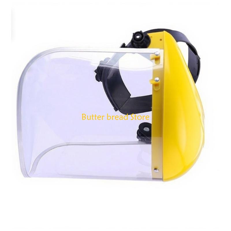 W89C Clear Industrial Safety Visors Shatterproof Construction Comfort Fit Adjustable Head Straps Face Shield For Grinding Work