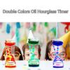 Double Colors Oil Hourglass Timer Creative Acrylic Movement Sensory Toys Visual Descending Sensory Bubble