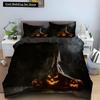 Halloween Horror Pumpkin King Queen Duvet Cover Night Witch Bedding Set Bat Moon Quilt Cover 2/3pcs Polyester Comforter Cover