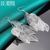 Leaf Earrings Silver Fashion Jewelry