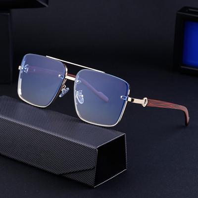 Occhiali Quadrati Retro Uomo Moda Metallo Occhiali da Sole Donna Design di Marca Occhiali da Sole per Guidare Nuovi Occhiali da Sole Pilot Doppio Ponte