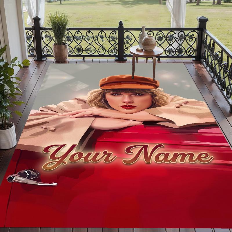 Custom Text Taylor Swift Pattern Floor Rug Soft Indoor Carpet Mat Living Room Bedroom